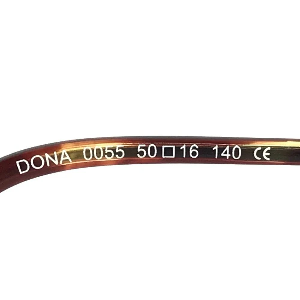 BOZ Eyeglasses Frames DONA 0055 Shiny Black Shiny Gold Cat Eye 50-16-140